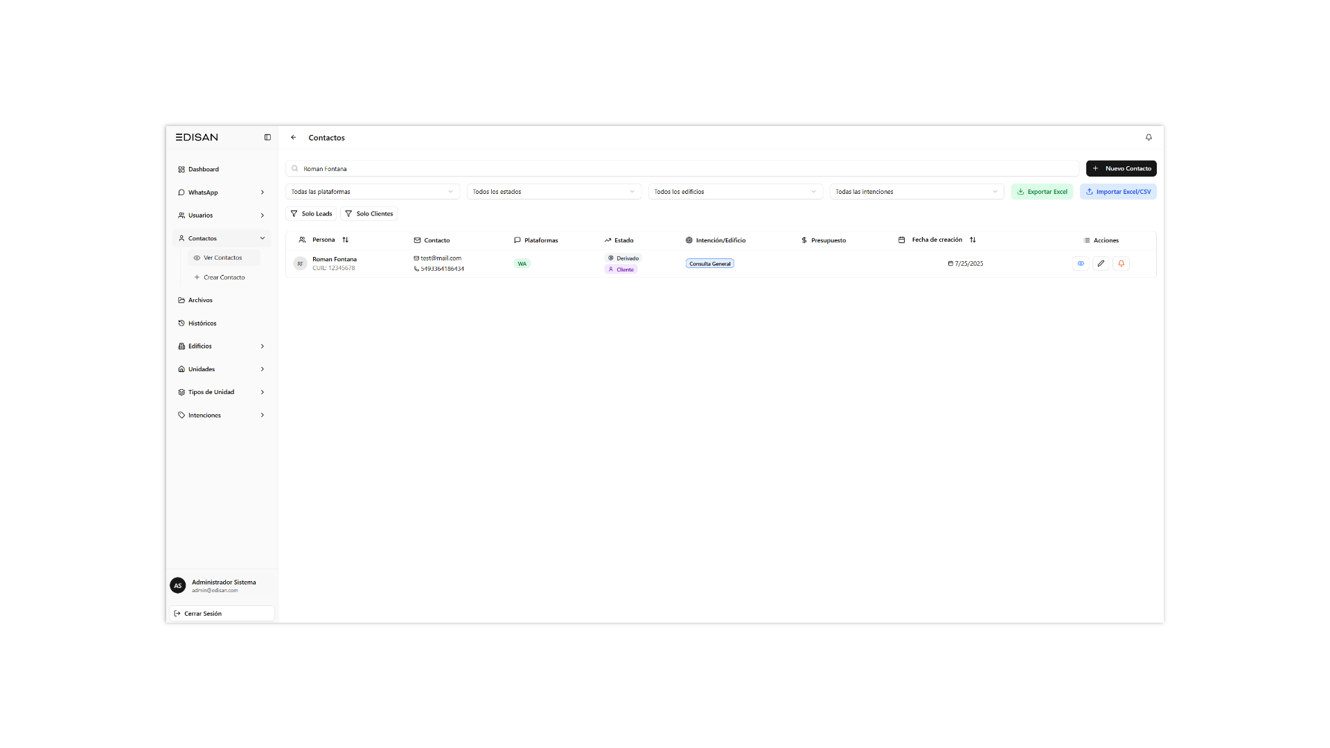 Gestión de Contactos